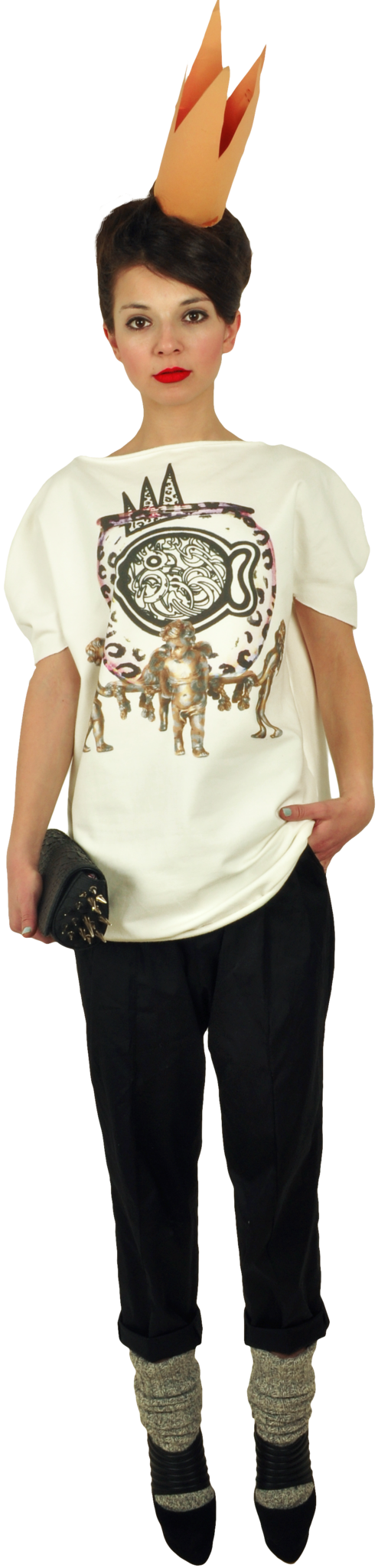 Princely T-Shirt "The Gold Digger" in Milk