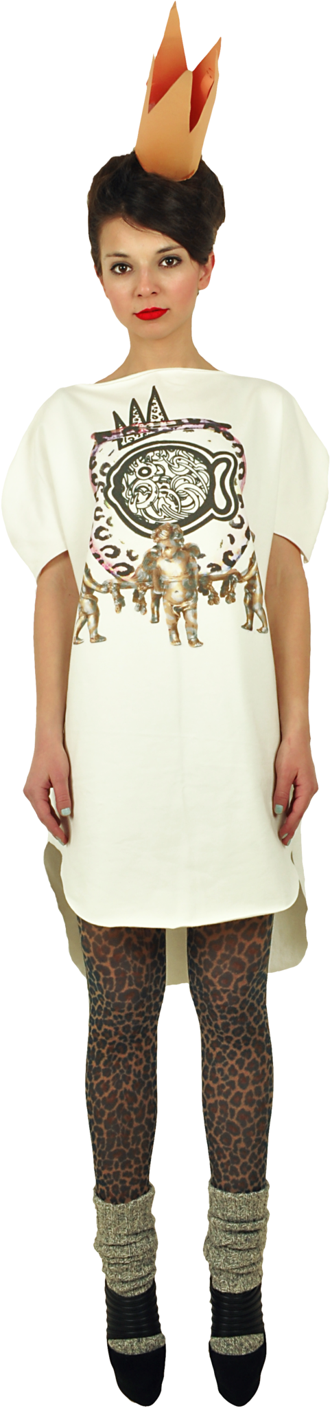 Long Princely T-Shirt "The Gold Digger" in Milk