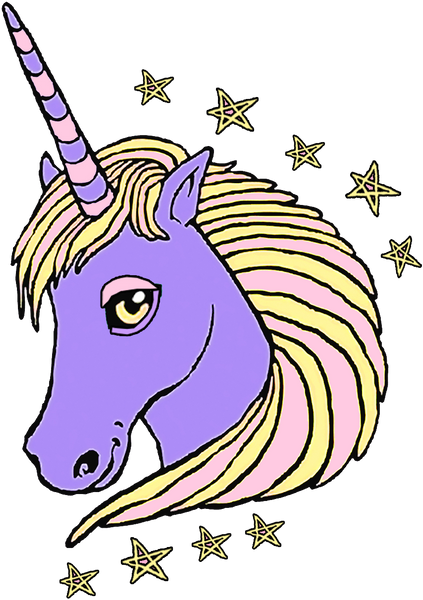Unicorn drawing purple