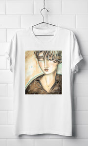Portrait in pjs - White Organic T-shirt