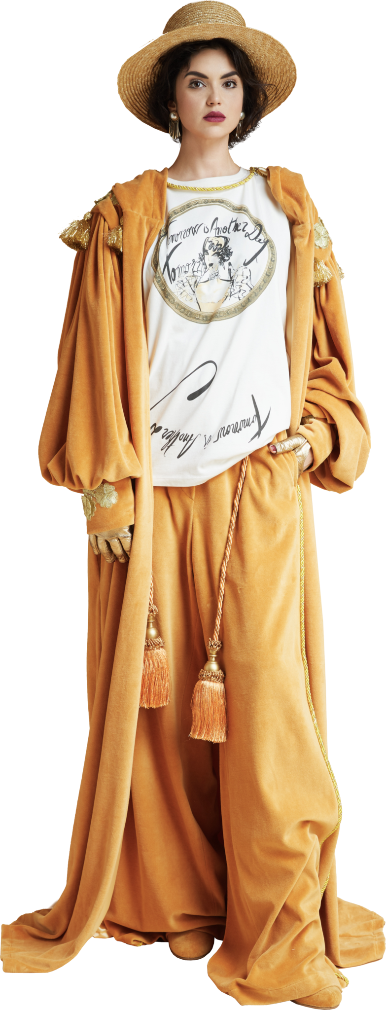 1860s Hood Robe in Gold