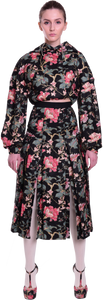 Flowers Riding Hood Crop Jacket