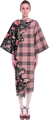 Tartan Embraced by Flowers Dress