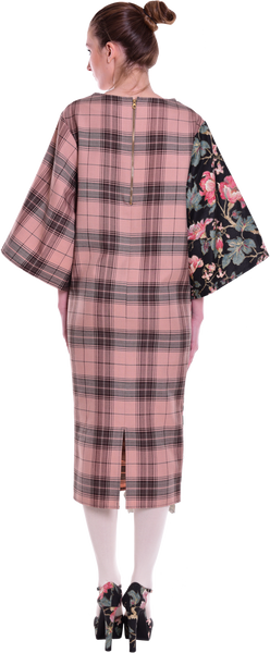 Tartan Embraced by Flowers Dress