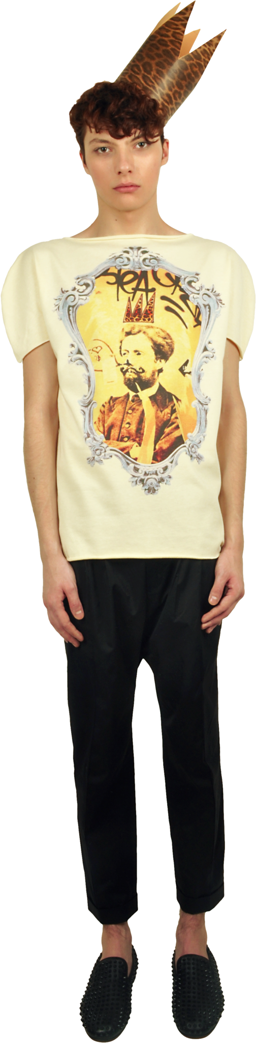 Princely T-Shirt "Le Roi Rasta" in Vanilla
