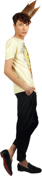 Princely T-Shirt "Le Roi Rasta" in Vanilla