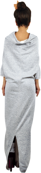 Princely Maxi Length Hoodie "Princess Alice" on Asphalt in the Sun