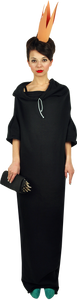 Princely Maxi Length Hoodie in Raven