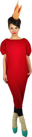 Midi Lenght Princely Dress in Lipstick