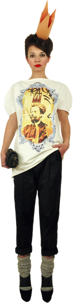 Princely T-Shirt "Le Roi Rasta" in Milk
