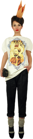 Princely T-Shirt "Le Roi Rasta" in Milk