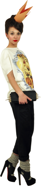 Princely T-Shirt "Le Roi Rasta" in Milk