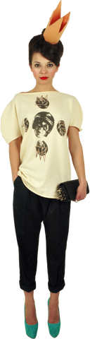 Princely T-Shirt "Crazy Maze" in Vanilla