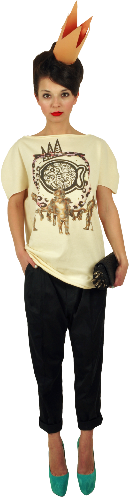 Princely T-Shirt "The Gold Digger" in Vanilla
