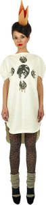Long Princely T-Shirt "Crazy Maze" in Milk