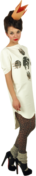 Long Princely T-Shirt "Crazy Maze" in Milk