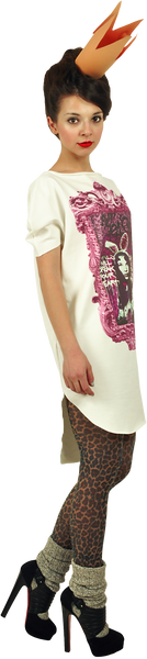Long Princely T-Shirt "Princess Alice" in Milk