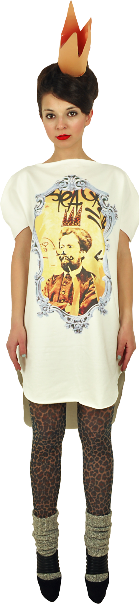 Long Princely T-Shirt "Le Roi Rasta" in Milk