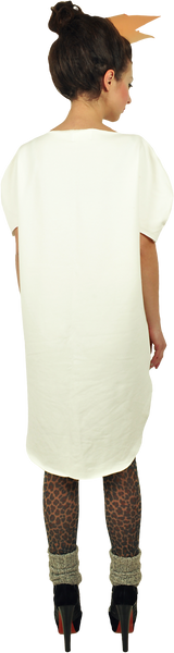 Long Princely T-Shirt "Le Roi Rasta" in Milk