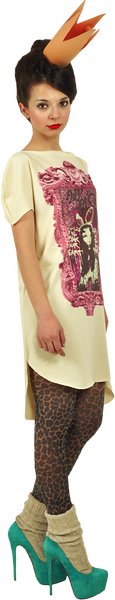 Long Princely T-Shirt "Princess Alice" in Vanilla