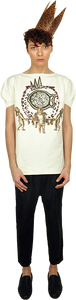 Princely T-Shirt "The Gold Digger" in Milk