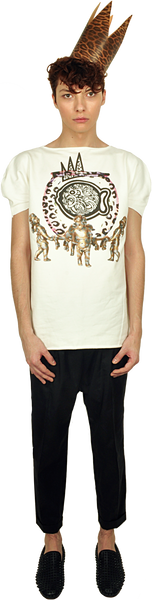 Princely T-Shirt "The Gold Digger" in Milk