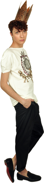 Princely T-Shirt "The Gold Digger" in Milk