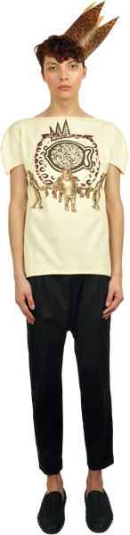 Princely T-Shirt "The Gold Digger" in Vanilla