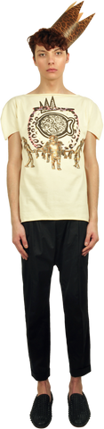 Princely T-Shirt "The Gold Digger" in Vanilla