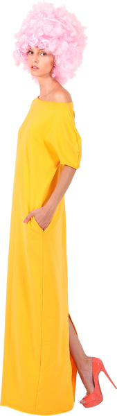 Princely "Sunset Boulevard" maxi dress in Yellow