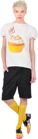 Princely "Royal Cupcake" T-shirt in Whip Cream