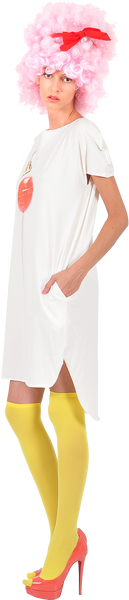Princely "Royal Lollipop" long T-shirt in Whip Cream
