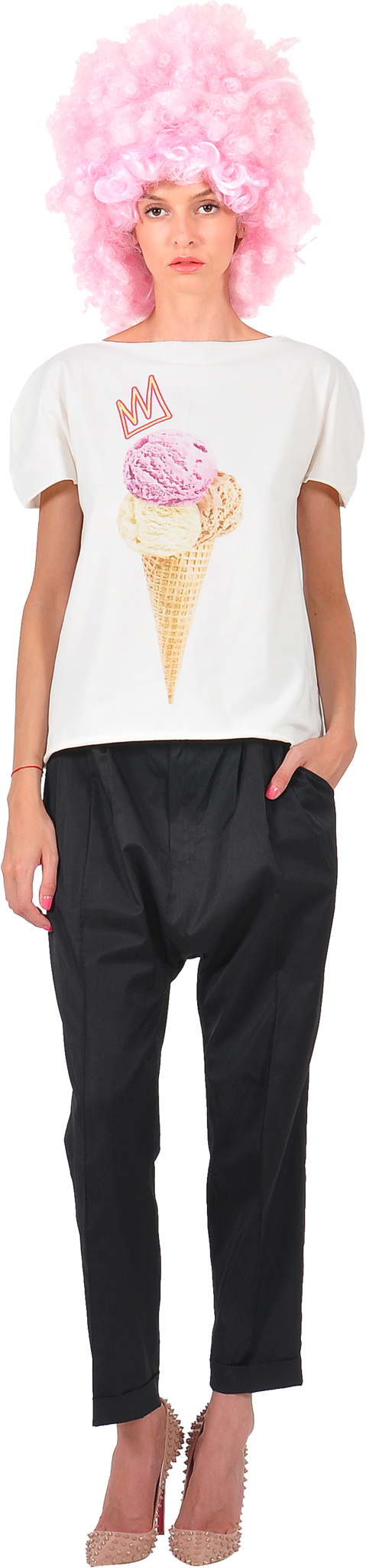 Princely "Royal IceCream" T-shirt in Whip Cream