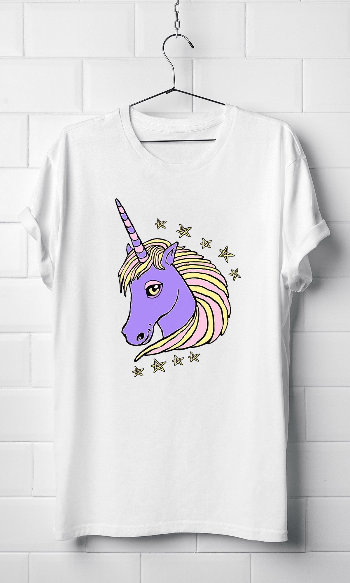 Unicorn drawing purple